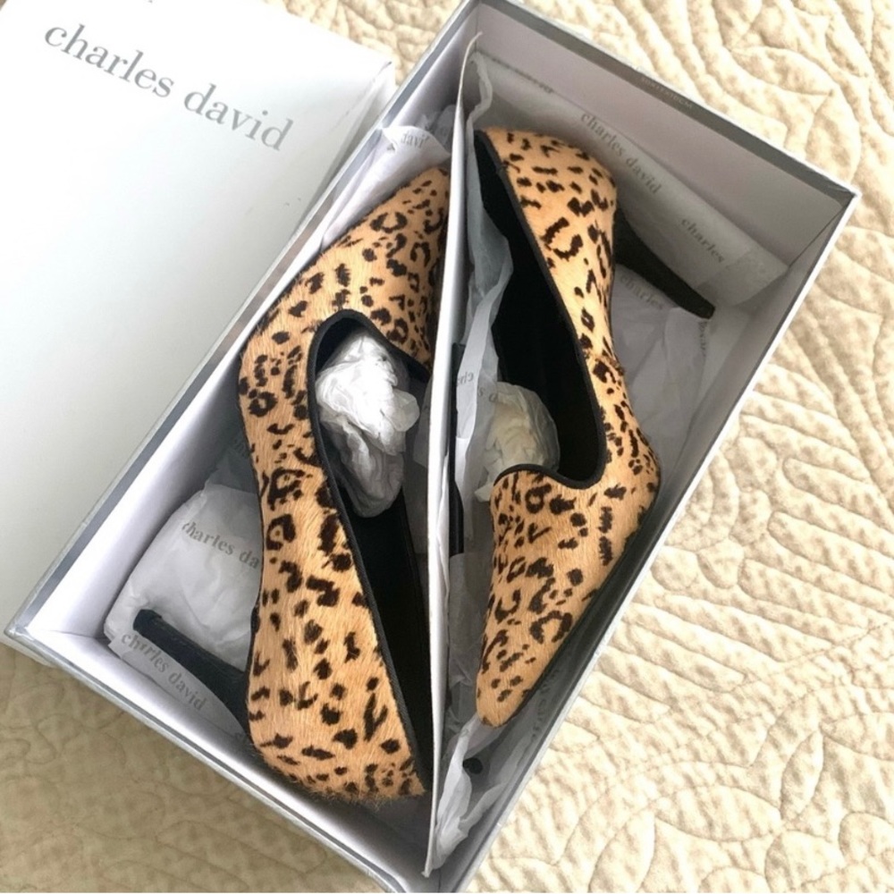 Charles David Leopard Pumps Heels